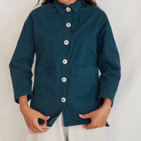 Mien Studio Jackets & Blazers - Mien Studios, Painters Button Jacket, rich teal